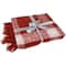 Red Plaid Woven Fringed Christmas Throw Blanket 50" x 60"